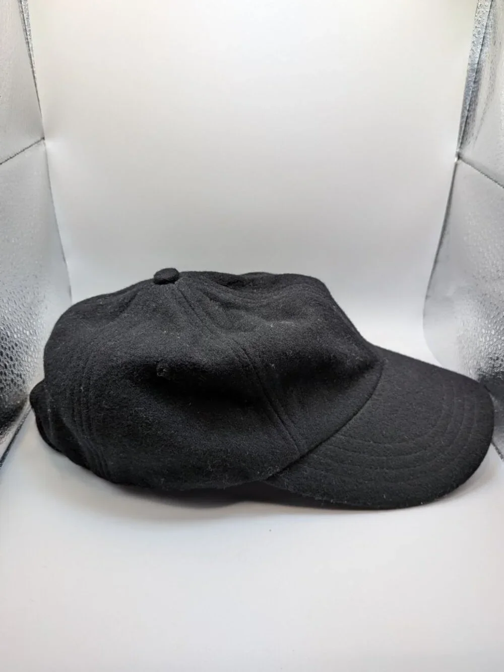 J. Crew Black Wool Adjustable Baseball Cap Unisex